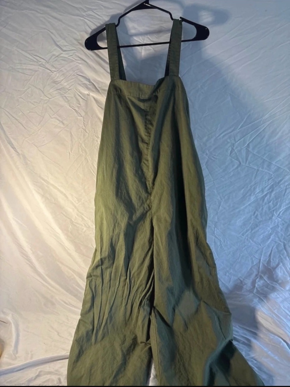 Uniqlo Olive Green Wide-Strap Maxi Jumpsuit Dress